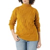 Amazon Essentials Women’s Winter Long-Sleeve Sweater, Soft Touch Funnel Neck Cable Knit(Tobacco)