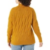 Amazon Essentials Women’s Winter Long-Sleeve Sweater, Soft Touch Funnel Neck Cable Knit(Tobacco Brown)