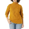 Amazon Essentials Women’s Winter Long-Sleeve Sweater, Soft Touch Funnel Neck Cable Knit(Tobacco Brown)