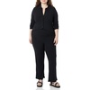 Amazon Essentials womens Wide Rib Long Sleeve Button-up Collared Cardigan (Pants Sold Separately)(Black)