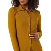 Amazon Essentials womens Wide Rib Long Sleeve Button-up Collared Cardigan (Pants Sold Separately)(Brown)