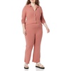 Amazon Essentials womens Wide Rib Long Sleeve Button-up Collared Cardigan (Pants Sold Separately)(Terracotta)