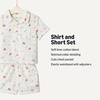Amazon Essentials x Sofia Grainge Toddlers and Baby Boys’ Cotton Linen Short Sleeve Shirt & Shorts Play Set(Ivory Beach)