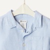 Amazon Essentials x Sofia Grainge Toddlers and Baby Boys’ Cotton Linen Short Sleeve Shirt & Shorts Play Set(Light Blue)
