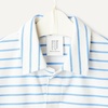 Amazon Essentials x Sofia Grainge Toddlers and Baby Boys’ Cotton Pique Short Sleeve Shirt & Shorts Play Set(Blue Uneven Thin Stripe)