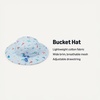 Amazon Essentials x Sofia Grainge Unisex Babies’ Cotton Bucket Hat(Pale Blue Beach)