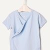Amazon Essentials x Sofia Grainge Unisex Babies’ Side Snap Short Sleeve Bodysuit, Pack of 3(Dark Navy/Ivory/Light Blue)