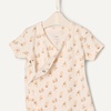 Amazon Essentials x Sofia Grainge Unisex Babies’ Side Snap Short Sleeve Bodysuit, Pack of 3(Ivory/Lamb Faces/Rabbits)