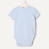 Amazon Essentials x Sofia Grainge Unisex Babies’ Side Snap Short Sleeve Bodysuit, Pack of 3(Light Blue/Bunnies/Stripe)