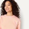 Amazon Essentials x Sofia Grainge Women’s Relaxed Fit Boxy Drop Shoulder Crewneck Sweatshirt(Pink)