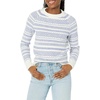 Amazon Essentials Crewneck Sweater for Women, Soft-Touch(Blue White Graphic Fairisle)