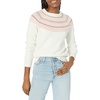Amazon Essentials Crewneck Sweater for Women, Soft-Touch(Ivory Pink Fair Isle Print)