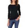 Amazon Essentials Women’s Classic-Fit Lightweight Long-Sleeve Sweater(Black)