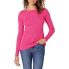 Amazon Essentials Women’s Classic-Fit Lightweight Long-Sleeve Sweater(Bright Pink)