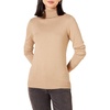 Amazon Essentials Women’s Classic-Fit Lightweight Long-Sleeve Sweater(Camel Heather)