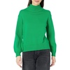 Amazon Essentials Women’s Cotton Pullover Sweater, Funnel-Neck (Available in Plus Size)(Green)