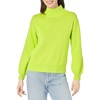 Amazon Essentials Women’s Cotton Pullover Sweater, Funnel-Neck (Available in Plus Size)(Lime Green)