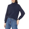 Amazon Essentials Women’s Cotton Pullover Sweater, Funnel-Neck (Available in Plus Size)(Navy)