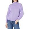 Amazon Essentials Women’s Cotton Pullover Sweater, Funnel-Neck (Available in Plus Size)(Purple)