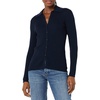 Amazon Essentials Women’s Fine Gauge Stretch Polo Ribbed Cardigan (Previously Daily Ritual)(Navy)
