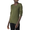 Amazon Essentials Women’s Lightweight Cable Knit Long Sleeve Sweater(Dark Olive)