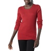 Amazon Essentials Women’s Lightweight Cable Knit Long Sleeve Sweater(Dark Red)