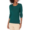 Amazon Essentials Women’s Lightweight Cable Knit Long Sleeve Sweater(Evergreen)