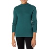 Amazon Essentials Women’s Lightweight Cable Knit Long Sleeve Sweater(Forest Green)