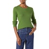 Amazon Essentials Women’s Lightweight Cable Knit Long Sleeve Sweater(Green)