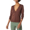 Amazon Essentials Women’s Lightweight Cardigan Sweater(Dark Chestnut Brown Heather)