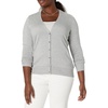 Amazon Essentials Women’s Lightweight Cardigan Sweater(Light Grey Heather)