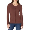 Amazon Essentials Women’s Lightweight Crewneck(Dark Chestnut Brown Heather)