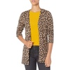 Amazon Essentials Women’s Lightweight Long-Sleeve Open-Front Long Cardigan Sweater, Regular Fit(Camel Leopard)