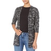 Amazon Essentials Women’s Lightweight Long-Sleeve Open-Front Long Cardigan Sweater, Regular Fit(Charcoal Tiger Print)