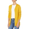 Amazon Essentials Women’s Lightweight Long-Sleeve Open-Front Long Cardigan Sweater, Regular Fit(Gold)