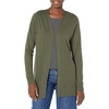 Amazon Essentials Women’s Lightweight Long-Sleeve Open-Front Long Cardigan Sweater, Regular Fit(Olive)