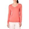 Amazon Essentials Women’s Lightweight Long-Sleeve V-Neck Sweater(Coral Pink)