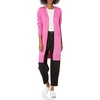 Amazon Essentials Women’s Lightweight Longer Length Open-Front Long-Sleeve Cardigan Sweater(Bright Pink)