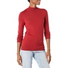 Amazon Essentials Women’s Lightweight Mock Neck Pullover Sweater, Regular Fit (Available in Plus Size)(Dark Red)