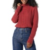 Amazon Essentials Women’s Long Sleeve Fisherman Cable Knit Turtleneck Sweater (Available in Plus Size)(Dark Red)