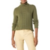 Amazon Essentials Women’s Long Sleeve Fisherman Cable Knit Turtleneck Sweater (Available in Plus Size)(Olive)