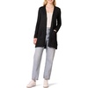 Amazon Essentials Women’s Long-Sleeve Jersey Stitch Open-Front Cardigan(Black Heather)