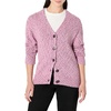 Amazon Essentials Women’s Oversized-Fit Multi-Color Heavyweight Cotton Blend Button-Up Cardigan with Deep V-Neckline(Fuchsia Marl)