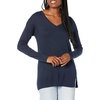 Amazon Essentials Women’s Regular Fit Lightweight V-Neck Tunic Sweater, Long Sleeve(Navy)