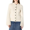 Amazon Essentials Women’s Regular-Fit Long-Sleeve Cardigan with Bell Sleeves and Shaped Waist(Oatmeal Heather)