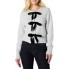 Amazon Essentials Women’s Regular-Fit Long-Sleeve Tie Front Cardigan with Bows, Blouson Sleeve, Rib Cuff(Light Grey Heather)