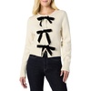 Amazon Essentials Women’s Regular-Fit Long-Sleeve Tie Front Cardigan with Bows, Blouson Sleeve, Rib Cuff(Oatmeal Heather)