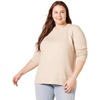 Amazon Essentials Women’s Regular-Fit Soft Touch Crewneck Long-Sleeve Sweater(Beige)