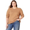Amazon Essentials Women’s Regular-Fit Soft Touch Crewneck Long-Sleeve Sweater(Camel Heather)
