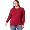 Amazon Essentials Women’s Regular-Fit Soft Touch Crewneck Long-Sleeve Sweater(Dark Red)
